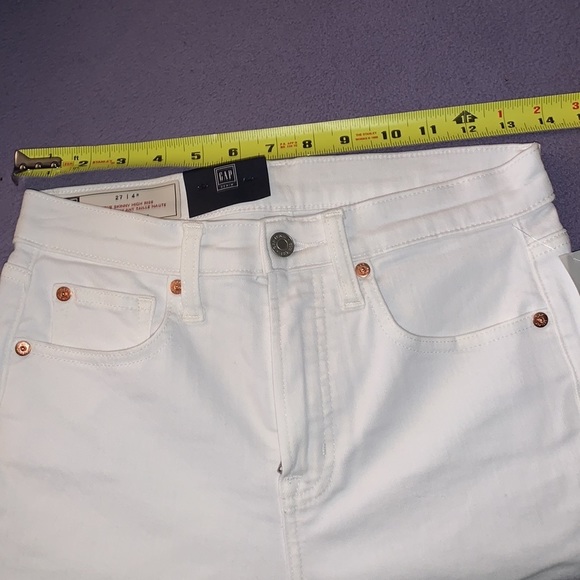 GAP True Skinny High Rise Stretch Size 27/4R White Jeans / Denim - Picture 5 of 6